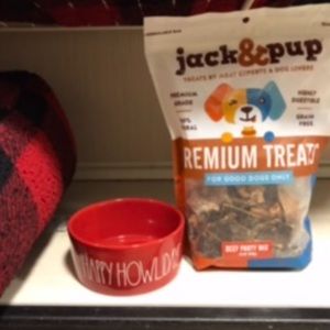 Rae Dunn Christmas Dog Bowl